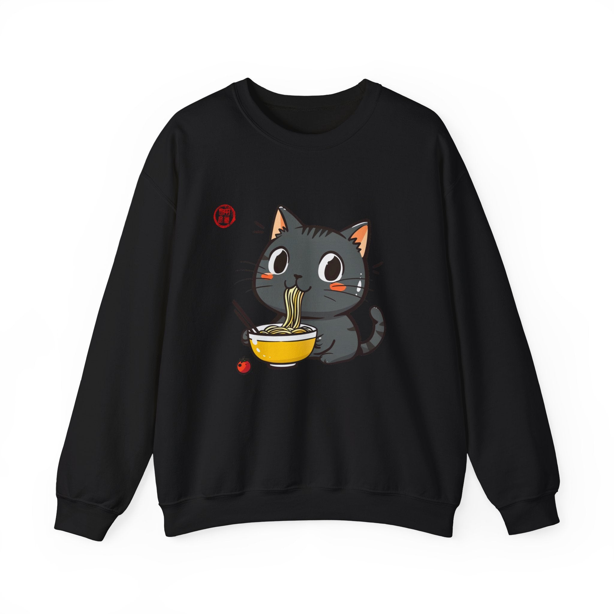 Momo Cat Eats Ramen - Minimalist Sweater