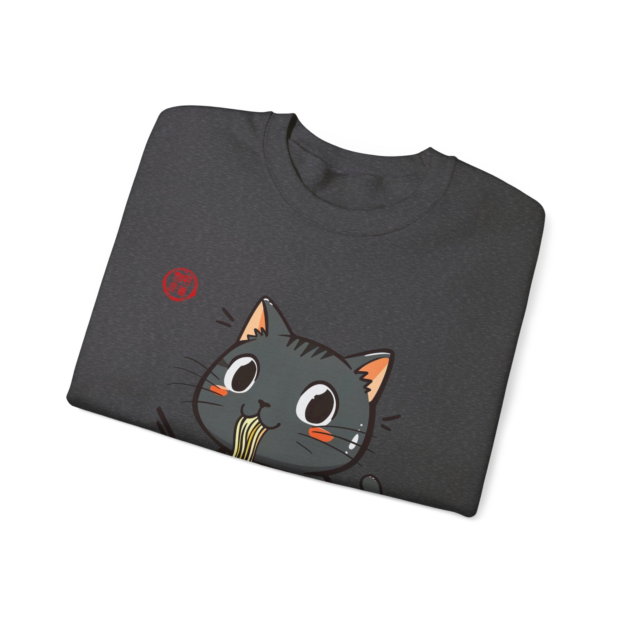 Momo Cat Eats Ramen - Minimalist Sweater