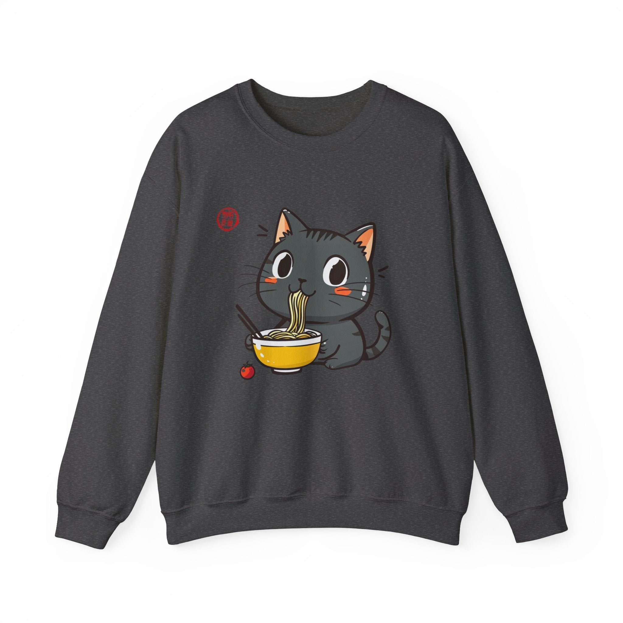 Momo Cat Eats Ramen - Minimalist Sweater