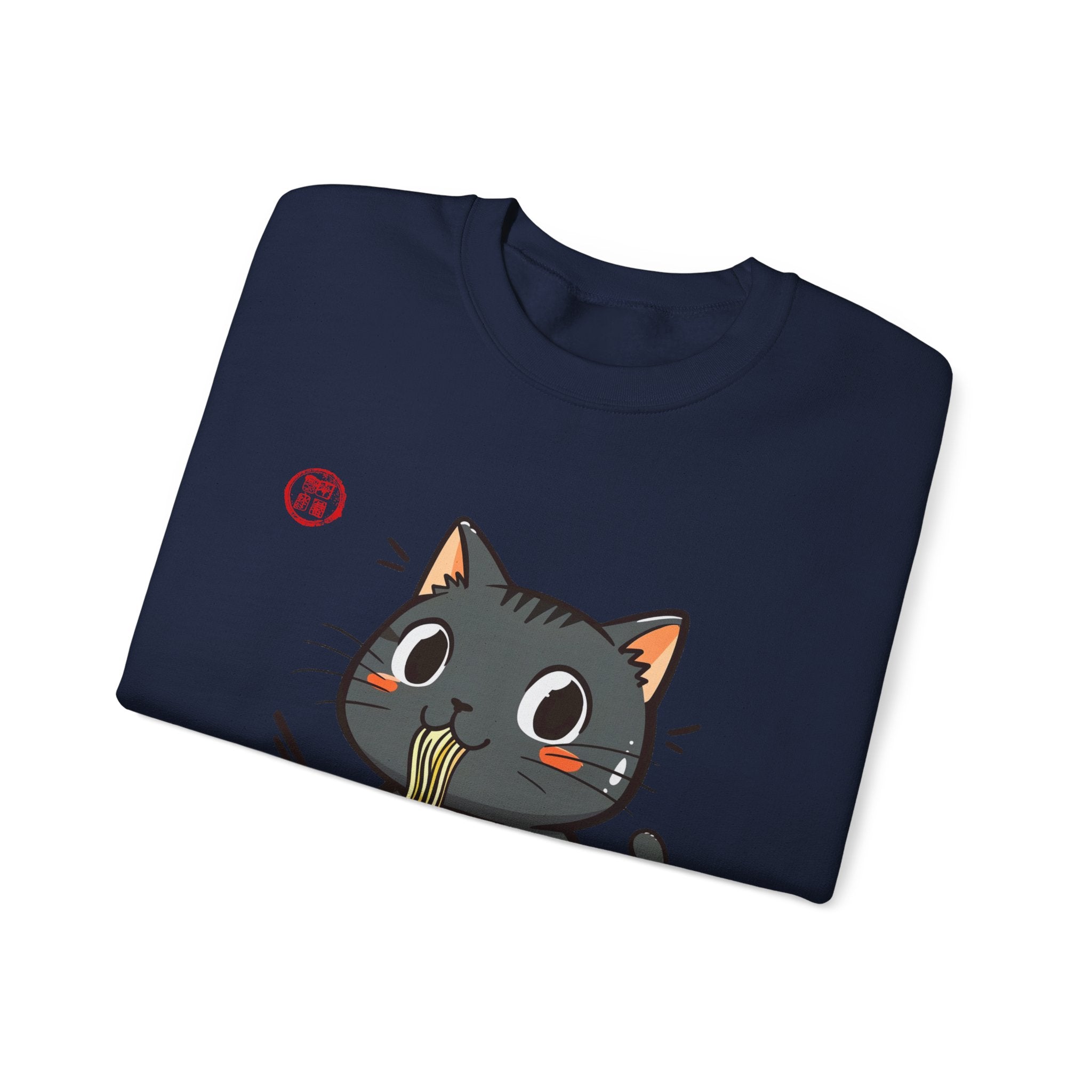 Momo Cat Eats Ramen - Minimalist Sweater